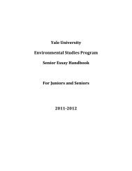 Yale University Environmental Studies Program Senior Essay ...