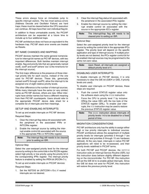 PIC18F to PIC24F Migration: An Overview - Microchip