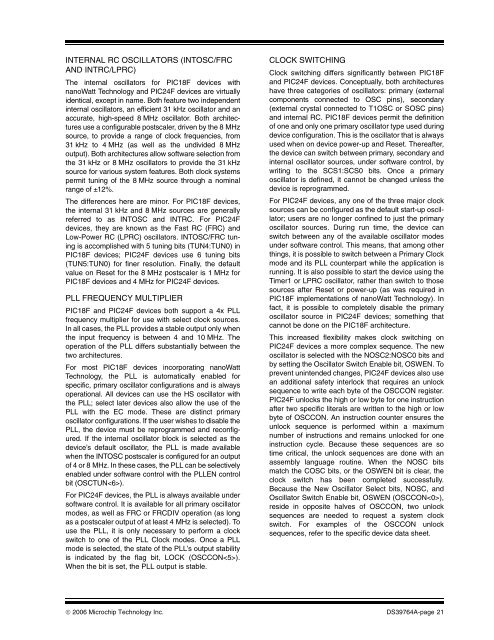 PIC18F to PIC24F Migration: An Overview - Microchip