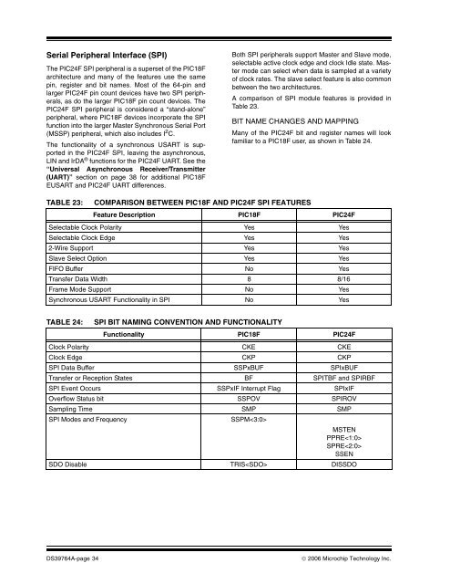 PIC18F to PIC24F Migration: An Overview - Microchip