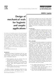 Design of mechanical seals for hygienic and aseptic ... - Food-Info