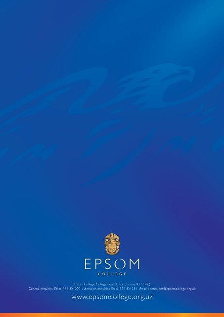 Sixth Form Information Booklet 2014 - Epsom College