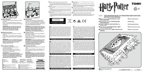 71339 The Monster Book Of Monsters Instructions Tomy