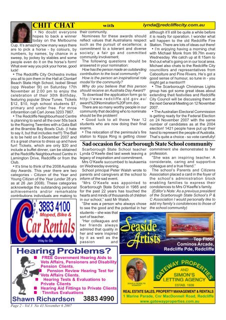 20071106Edition131 - Redcliffe City News