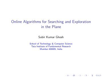 Robot Online Algorithms for Searching and Exploration in the Plane