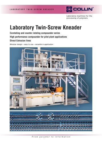 Laboratory Twin-Screw Kneader - Dr. Collin GmbH