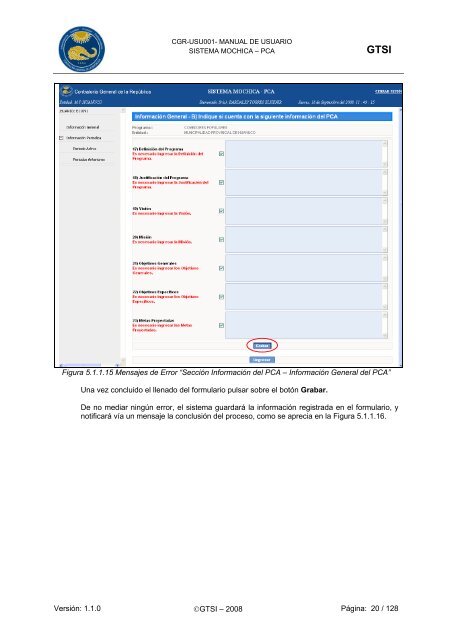 Manual de Usuario del Sistema Mochica â PCA - Ministerio de ...