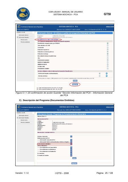 Manual de Usuario del Sistema Mochica â PCA - Ministerio de ...