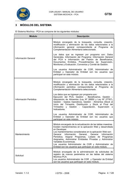 Manual de Usuario del Sistema Mochica â PCA - Ministerio de ...