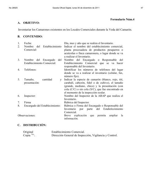 manual de procedimientos para la veda del camarÃ³n