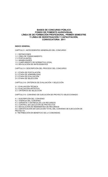 bases de concurso público fondo de fomento audiovisual línea de ...