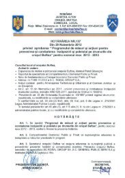 HotÄrÃ¢rea Consiliului Local nr. 137 privind aprobarea - Primaria buftea