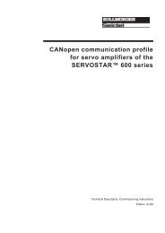 CANopen SERVOSTAR 600