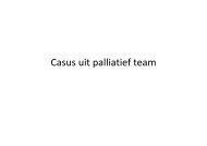 Uitkomst casus palliatief redeneren - Olvg