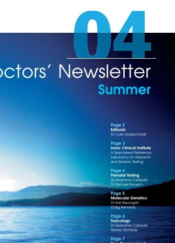 Doctors' Newsletter - Douglass Hanly Moir Pathology