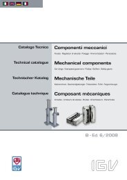 Componenti meccanici Mechanical components ... - IGV S.p.A.