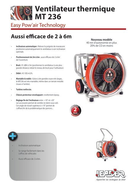 Ventilateur thermique MT 236 - Leader