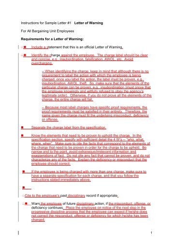 Instructions for Sample Letter #1 - steward resources