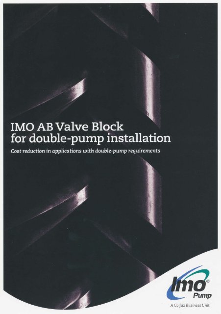 IMO AB Valve Block for double-pump installation - hydraulics-care.com