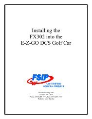 Installing the FX302 into the E-Z-GO DCS Golf Car - Flight Systems ...