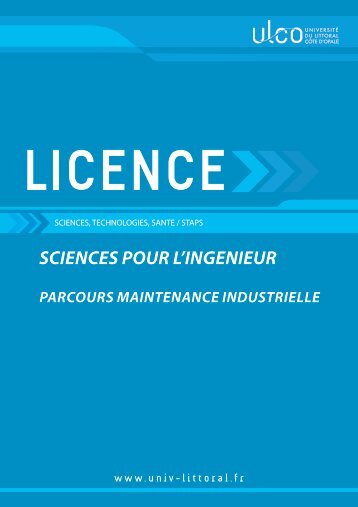 Licence Sciences pour l'ingÃ©nieur - Maintenance Industrielle