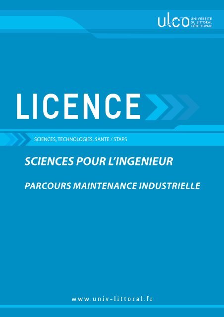 Licence Sciences pour l'ingÃ©nieur - Maintenance Industrielle