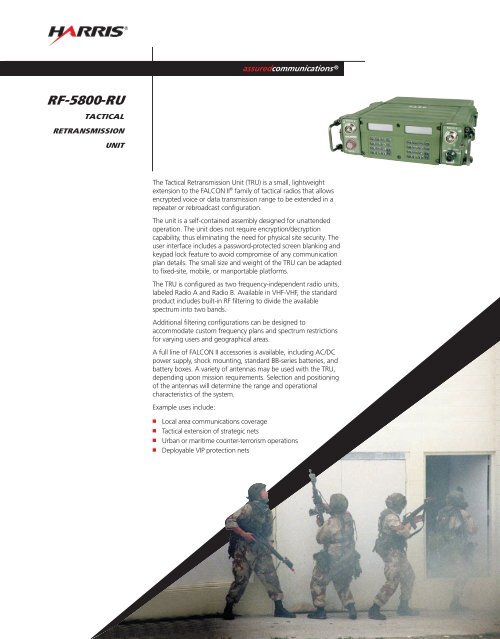 RF-5800-RU Tactical Retransmission Unit