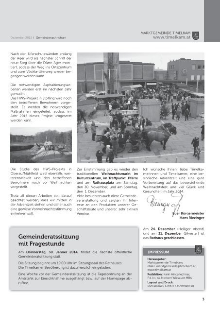 Timelkamer Gemeindenachrichten DEZ. 2013.indd - Marktgemeinde ...