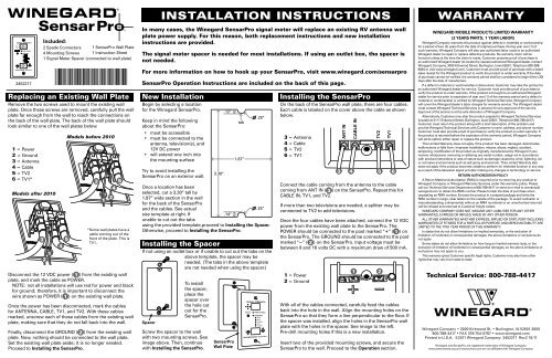 SensarPro Manual - Winegard