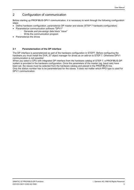 Functions for SIMATIC S7-300 and S7-400 Acyclic ... - Jonweb FA