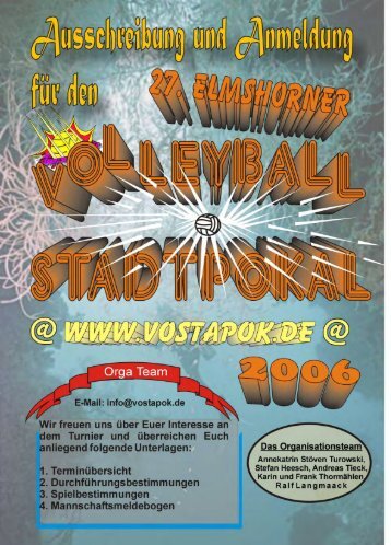 Spielerliste - Volleyball Stadtpokal Elmshorn