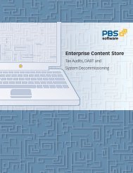 Enterprise Content Store - PBS Software