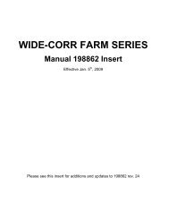 WIDE-CORR FARM SERIES Manual 198862 Insert - Westeel
