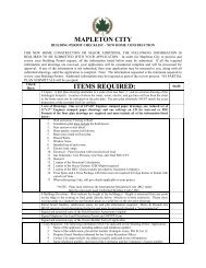 Building Permit Application - City of Mapleton