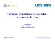 Numerical simulations of evacuated- tube solar collectors - School of ...