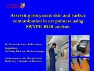 Assessing isocyanate skin and surface contamination in car ... - BOHS