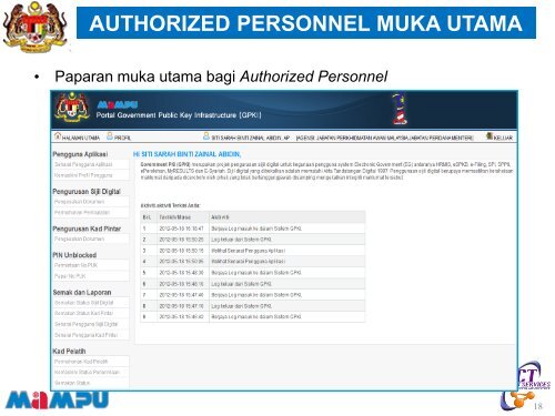 SESI LATIHAN PORTAL GPKI BAHAGIAN PERKHIDMATAN ...