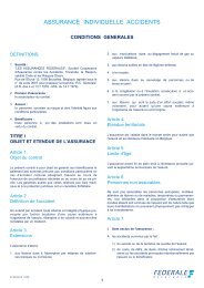 ASSURANCE INDIVIDUELLE ACCIDENTS