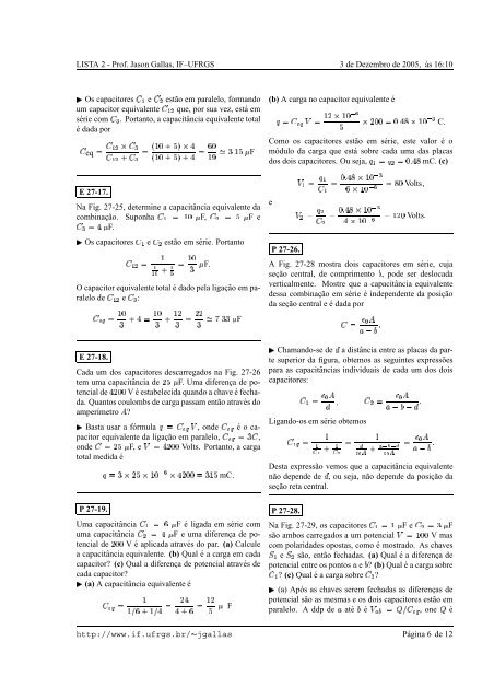 Exercıcios Resolvidos de Teoria Eletromagnética Conte´udo