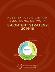 APLEN eContent Strategy - The Alberta Library