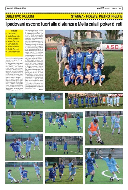 27 aprile 2011 - STANGA - FIDES - SPORTquotidiano