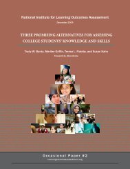 Three Promising Alternatives for Assessing College - National ...