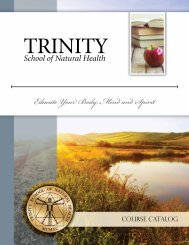 Catalog - Trinity School of Natural Health