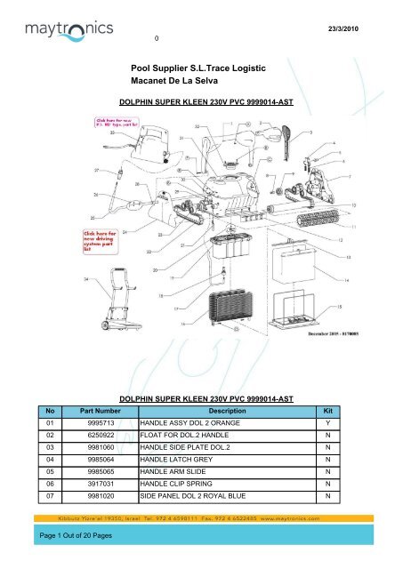 Macanet De La Selva Pool Supplier SLTrace Logistic