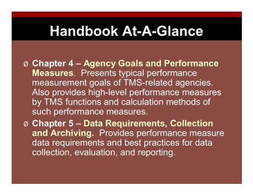 TMS Performance Monitoring, Evaluation, & Reporting