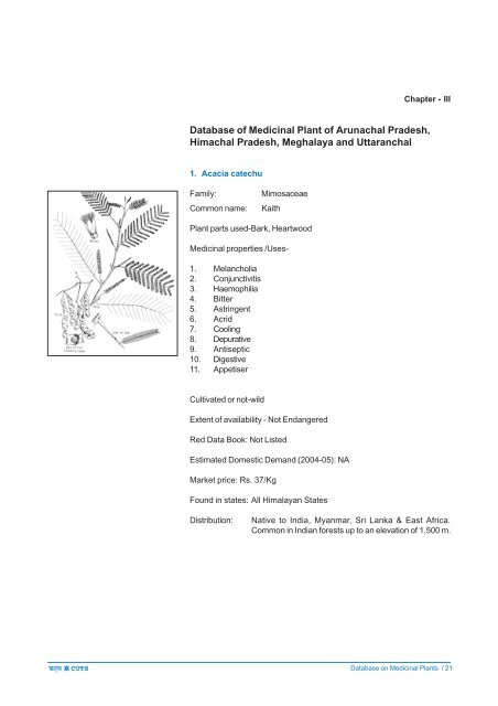 Database on Medicinal Plants / 1 - Consumer Unity & Trust Society