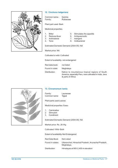 Database on Medicinal Plants / 1 - Consumer Unity & Trust Society