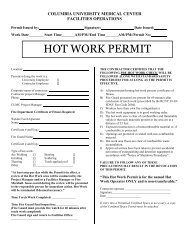 Hot Work Permit - Columbia University