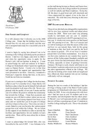 Newsletter 1 8 February 2008 Dear Parents and Caregivers It is with ...
