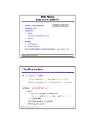 Data Mining Rule-based Classifiers Classification Rules Ã¢Â€ÂœifÃ¢Â€Â¦then ...